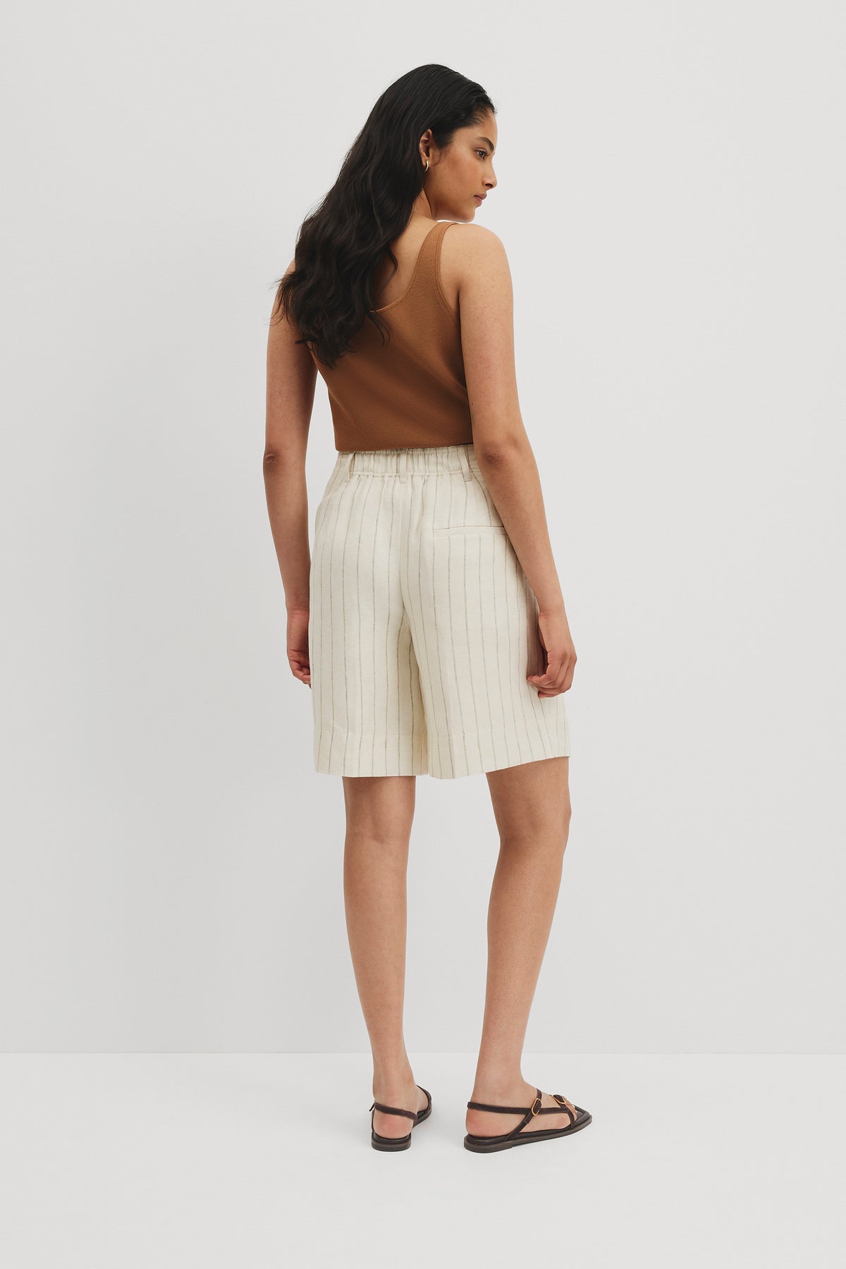Stripe Linen Short