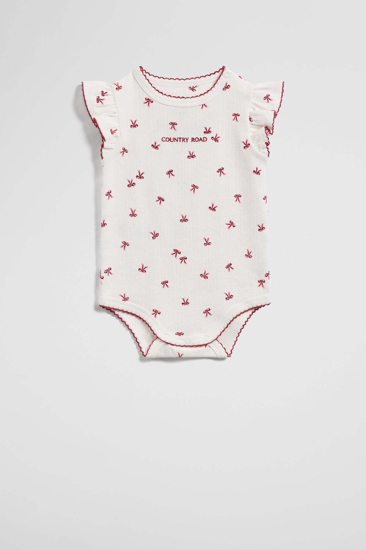Organically Grown Cotton Short Sleeve Pointelle Bodysuit