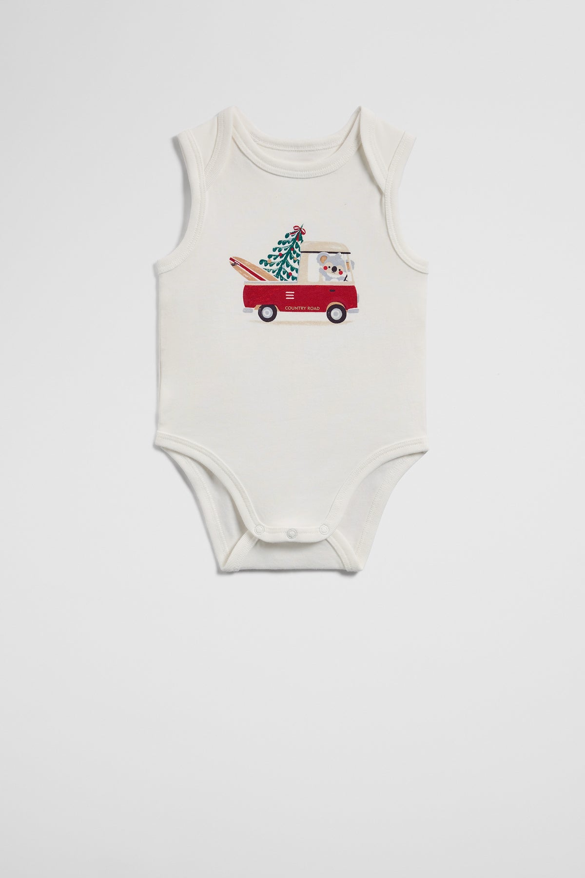 Organically Grown Cotton Sleeveless Jersey Bodysuit