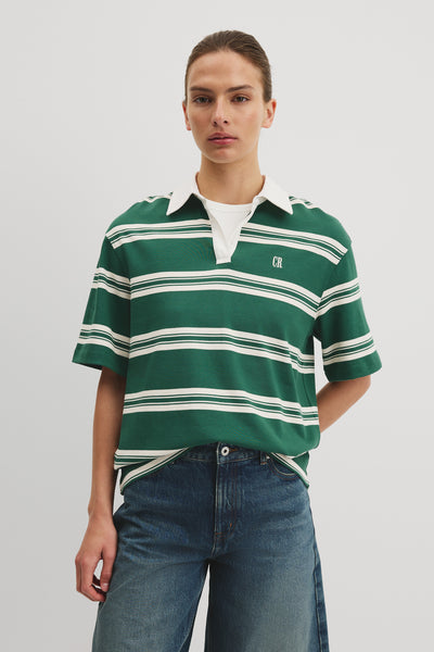 Australian Cotton Stripe Rugby Polo