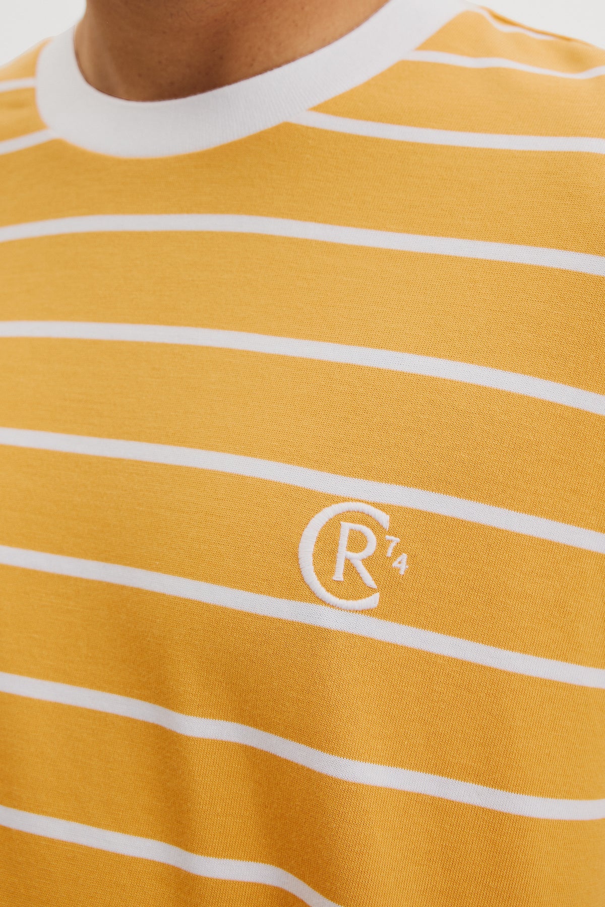 Australian Cotton Short Sleeve Stripe Logo T-Shirt