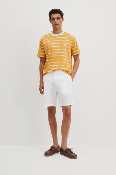 Australian Cotton Short Sleeve Stripe Logo T-Shirt