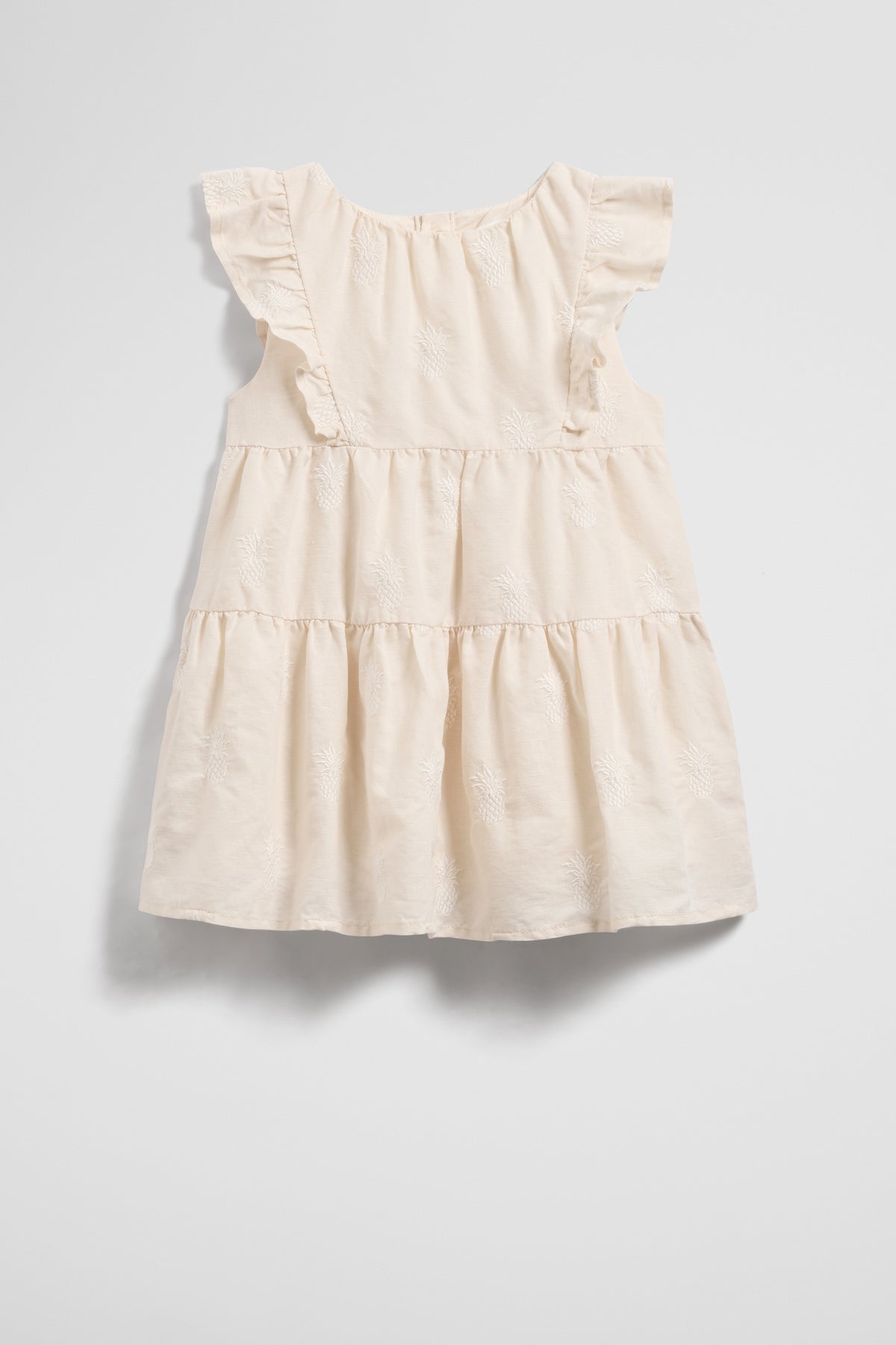 Sleeveless Frill Embr Dress
