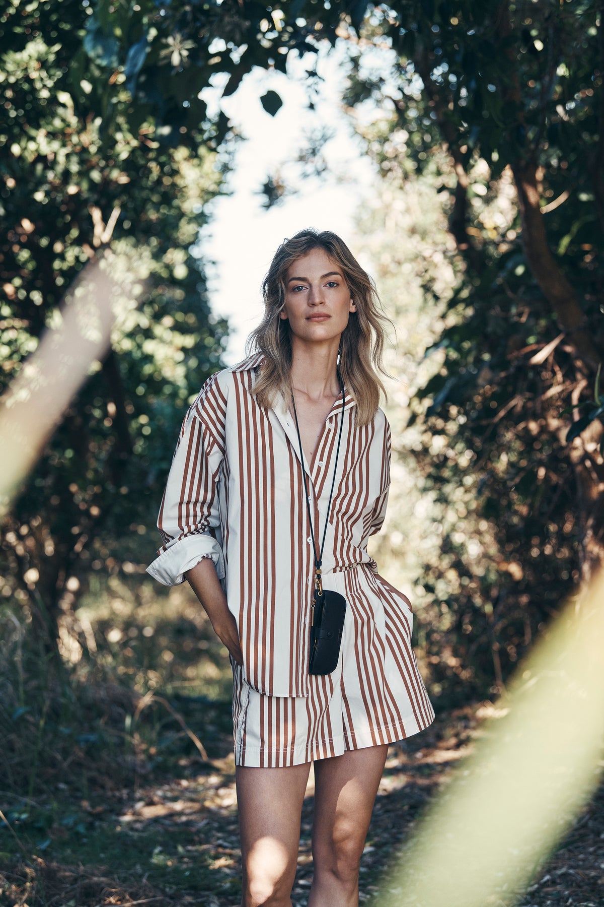 Stripe Poplin Short