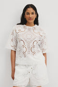 Embroidered Lace Top