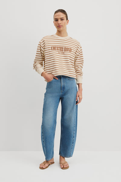 Australian Cotton Stripe Country Road Sweat