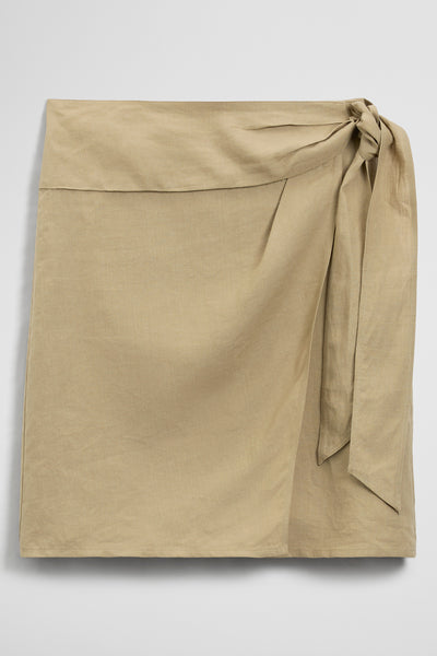 Linen Wrap Skirt