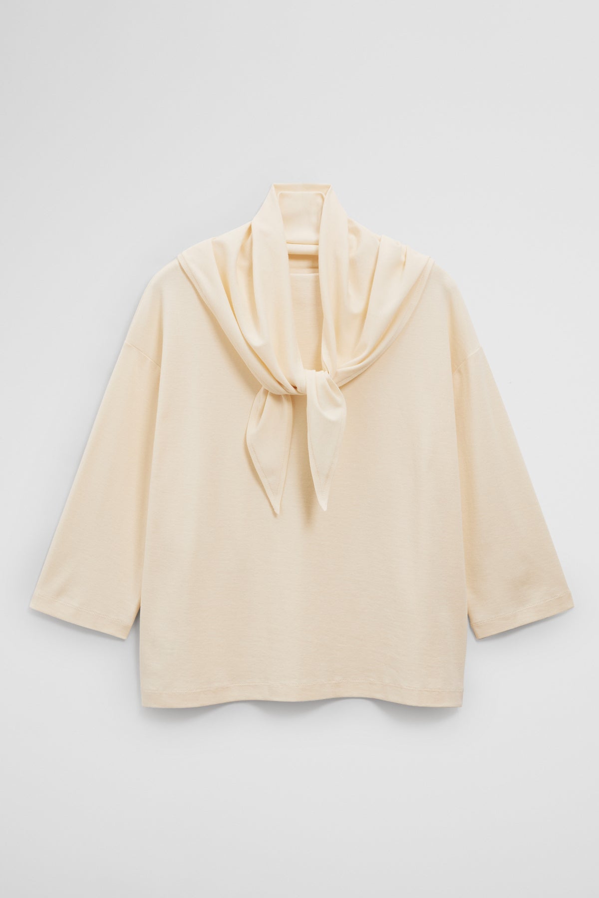 Scarf Crop Sleeve T-Shirt
