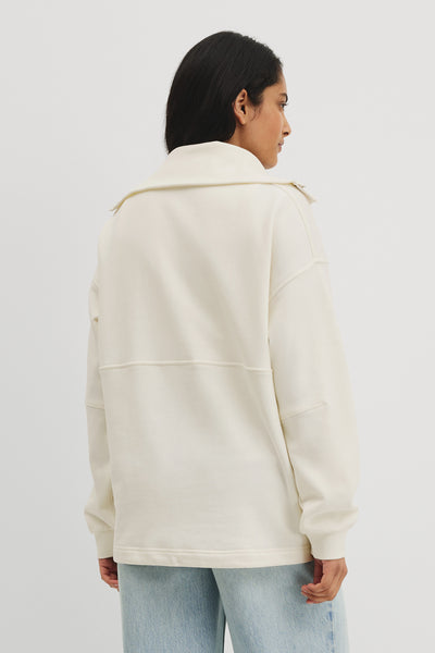 Australian Cotton Zip Neck Placket Sweat