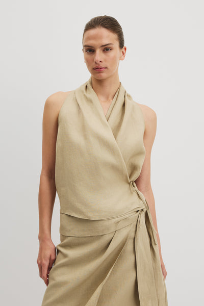 Linen Halter Top