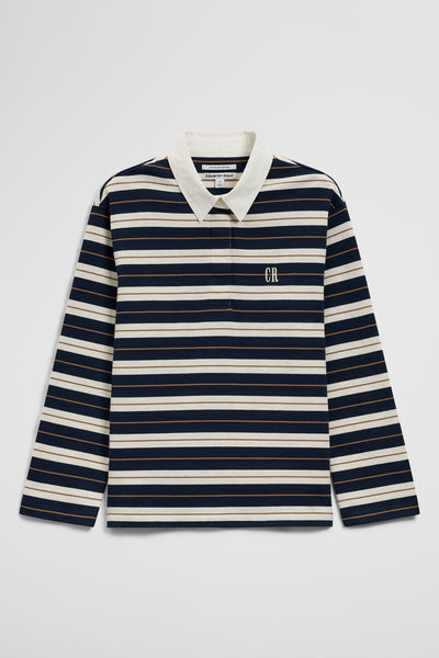 Australian Cotton Stripe Rugby Polo Sweat