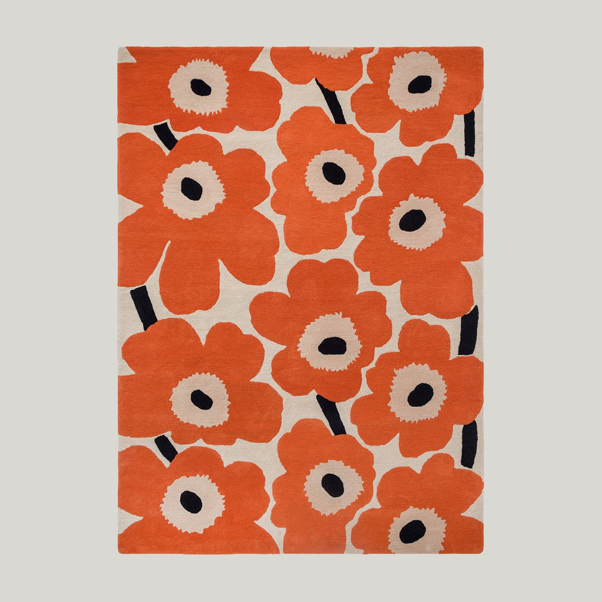 Unikko Orange Red Rug 280x200cm - Tangerine - image 1