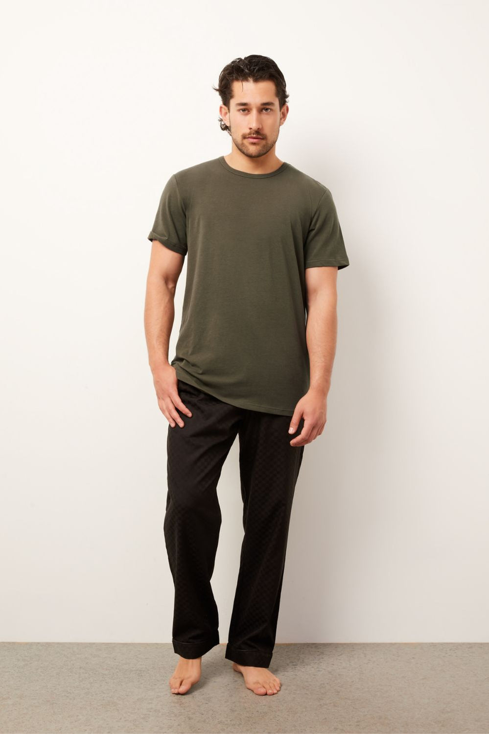 Sable T-Shirt & Long Pants - Black Olive - image 1