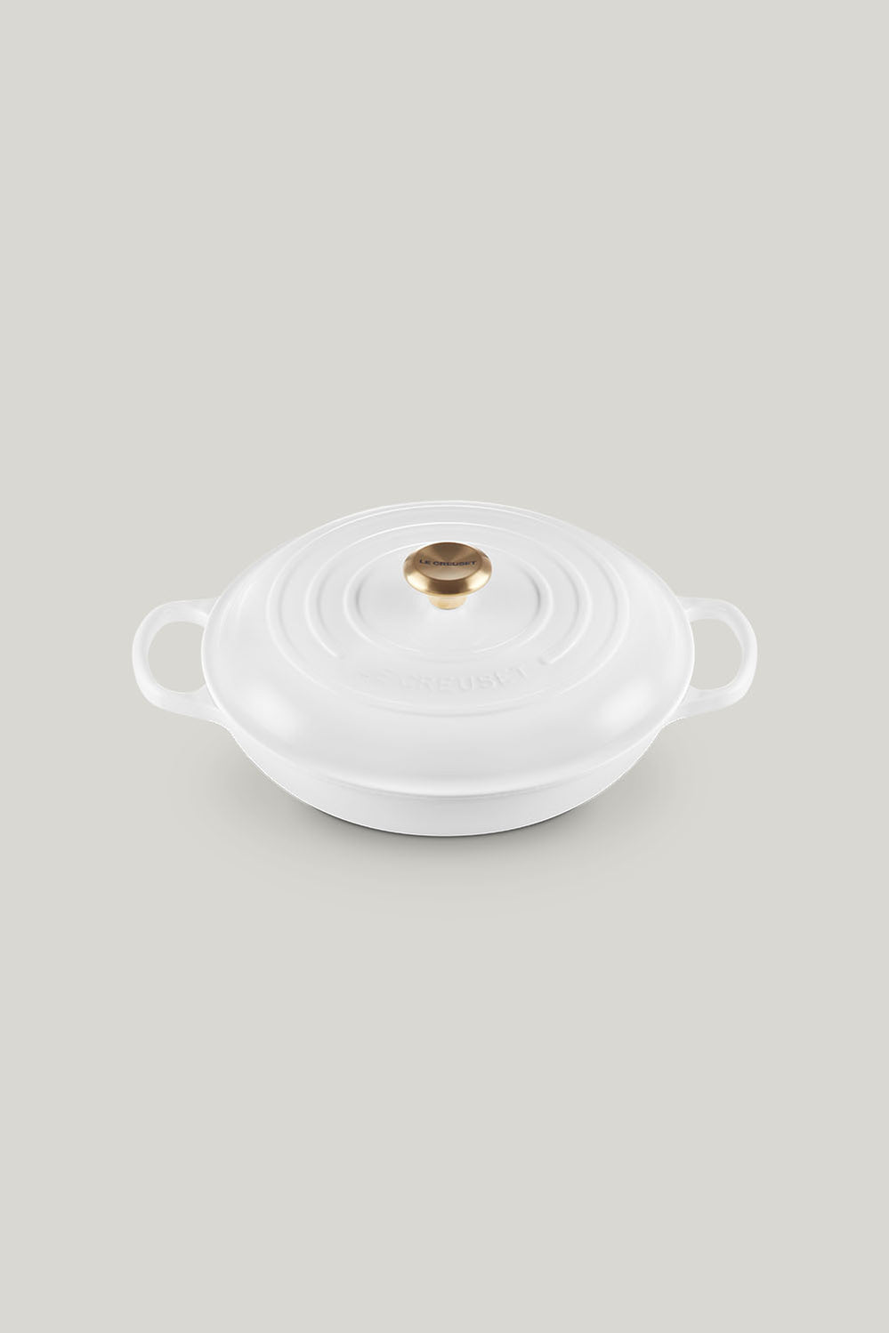 Signature Cast Iron Shallow Casserole 30cm - White - image 1