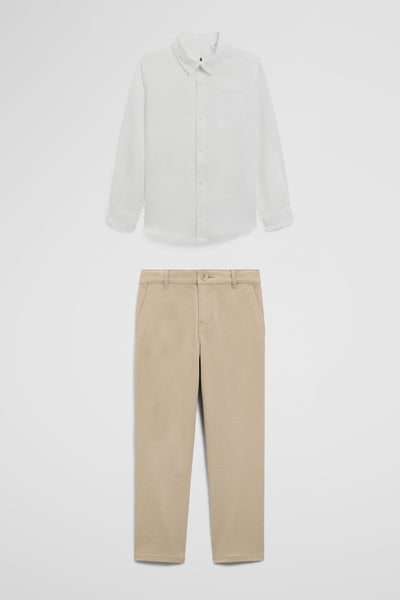 Boys Linen Shirt & Chino Set