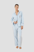 Isabella Brushed Cotton Pj Set - Blue - image 1