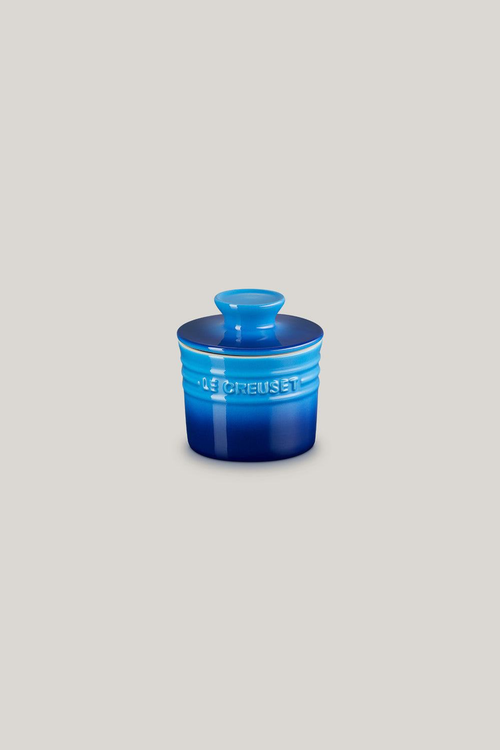 Stoneware Butter Bell - Azure Blue - image 1