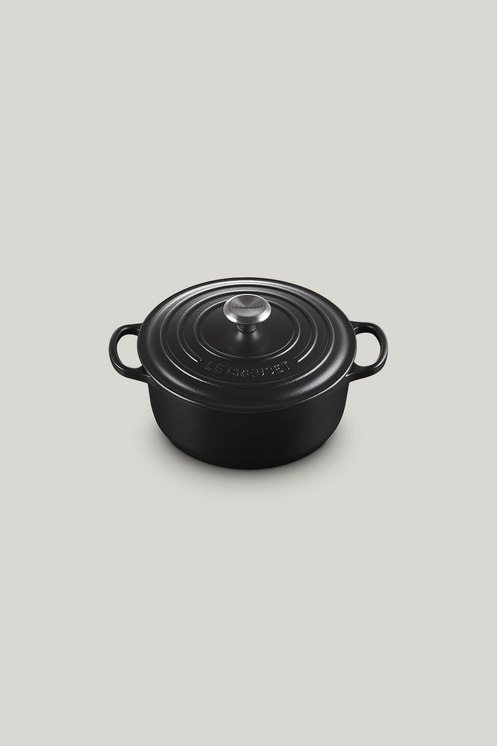 Signature Cast Iron Round Casserole 20cm - Matte Black - image 1
