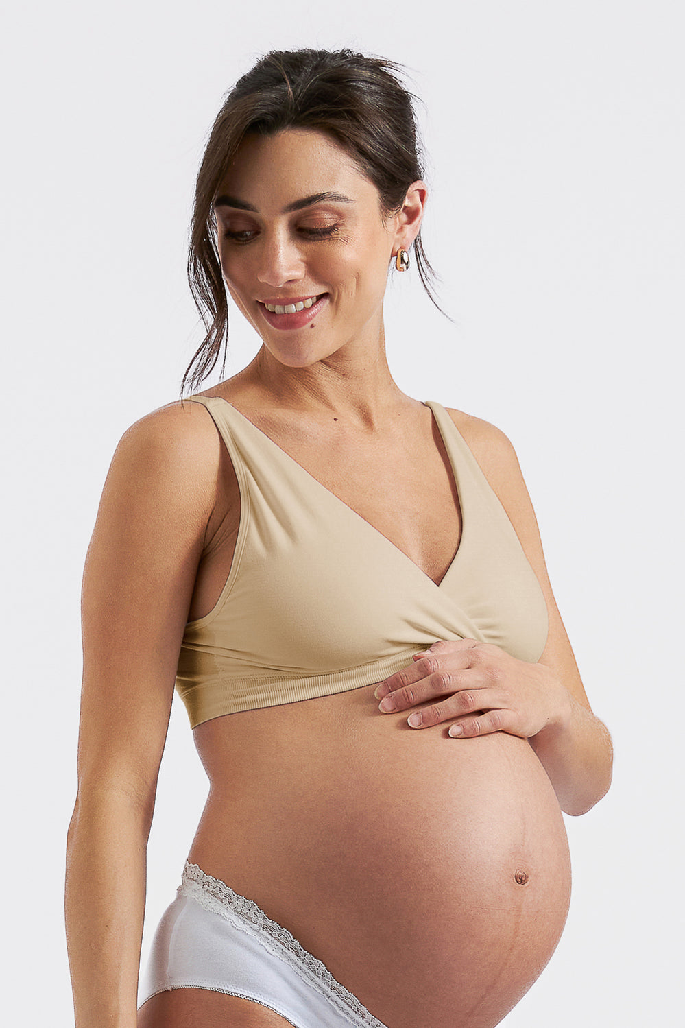 Seamless Maternity Bralette - 2 Pack - Natural - image 1