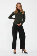 Alexa Wide Leg Maternity Pant - Black - image 1