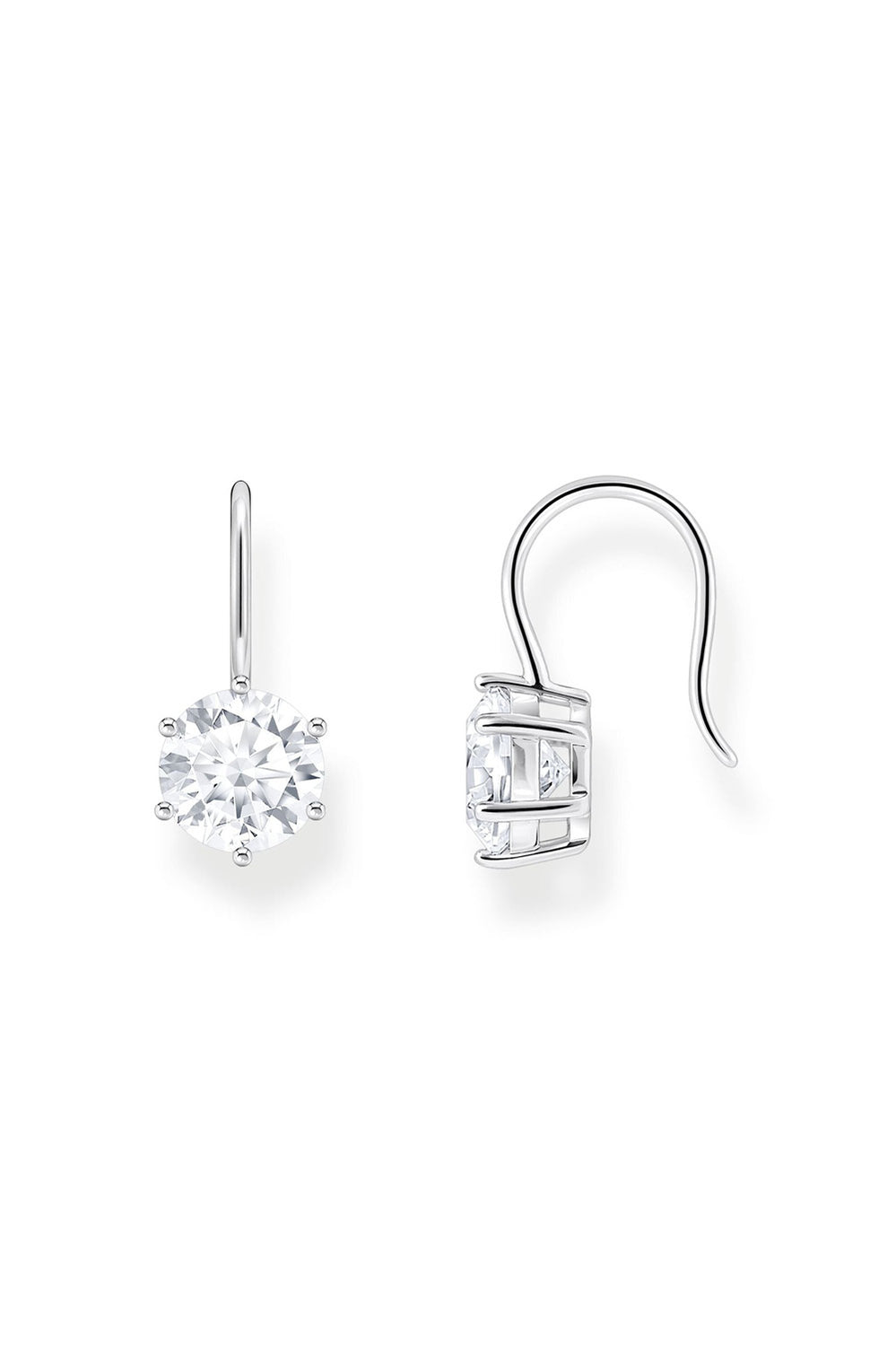 Solitaire Earrings In Silver - Silver - image 1